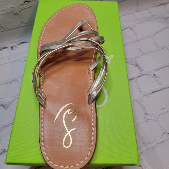 Sam Edleman Marinea Gold Leather 9.5 M - Picture 4 of 6